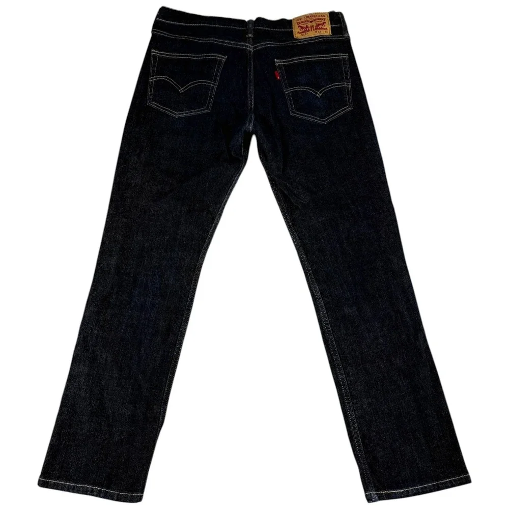 Levi's 511 Slim Fit Jeans Mens 33x30 Blue Denim Dark Wash Mid Rise Straight‎ Leg